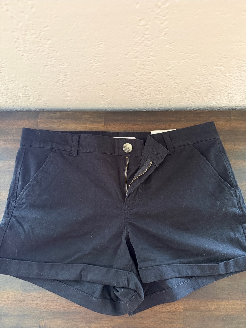 SO Black Rolled-Hem Bermuda Shorts
